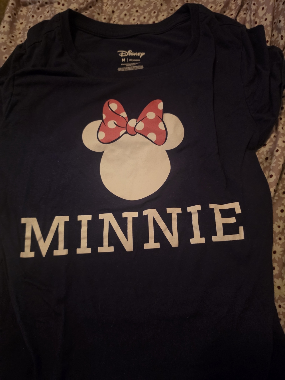 Disney Minnie Mouse Graphic Tee in Black & Pink